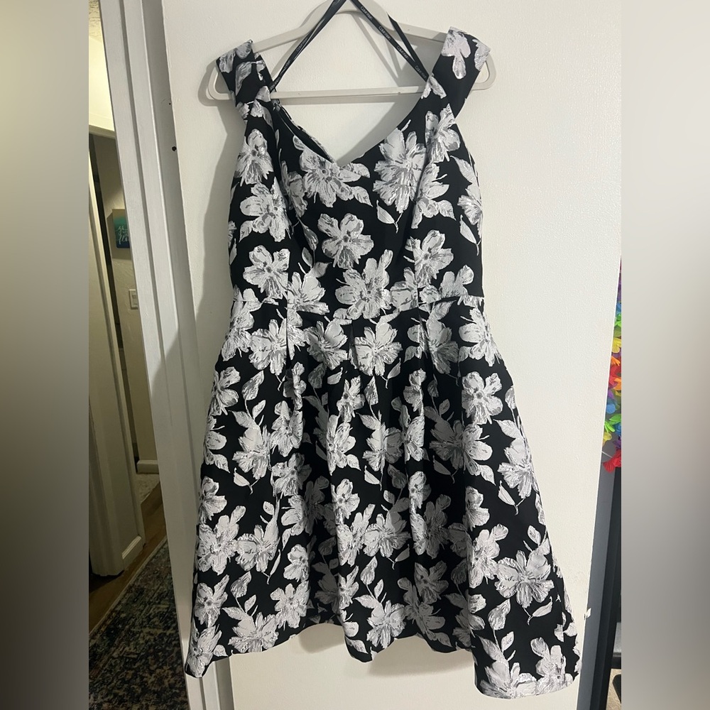 Black and White Floral Dress